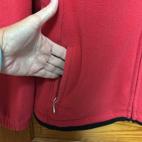 Jane Ashley Casual Lifestyle Soft red XL zip up sweatshirt - Picture 5 of 8